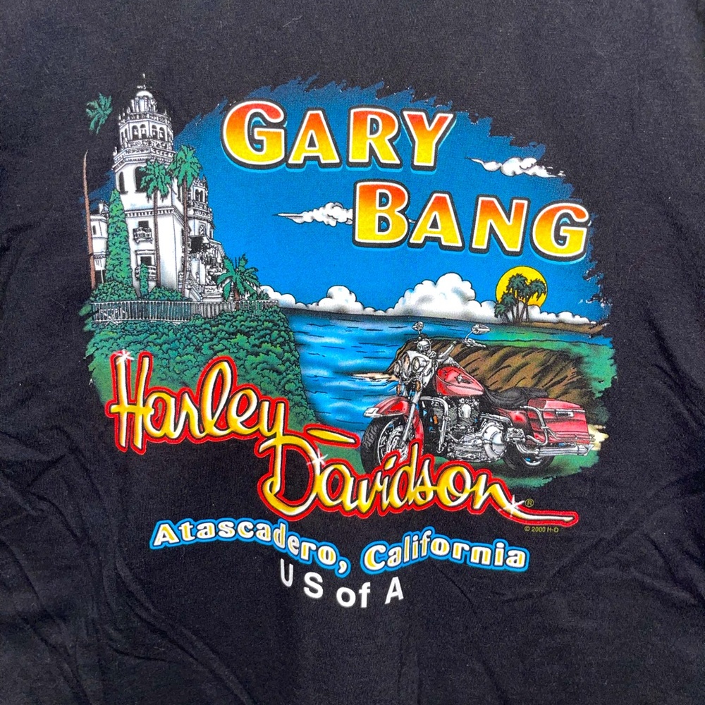 Black Harley Davidson By Beefy Hanes Graphic Pocket T-Shirt RN#15763.